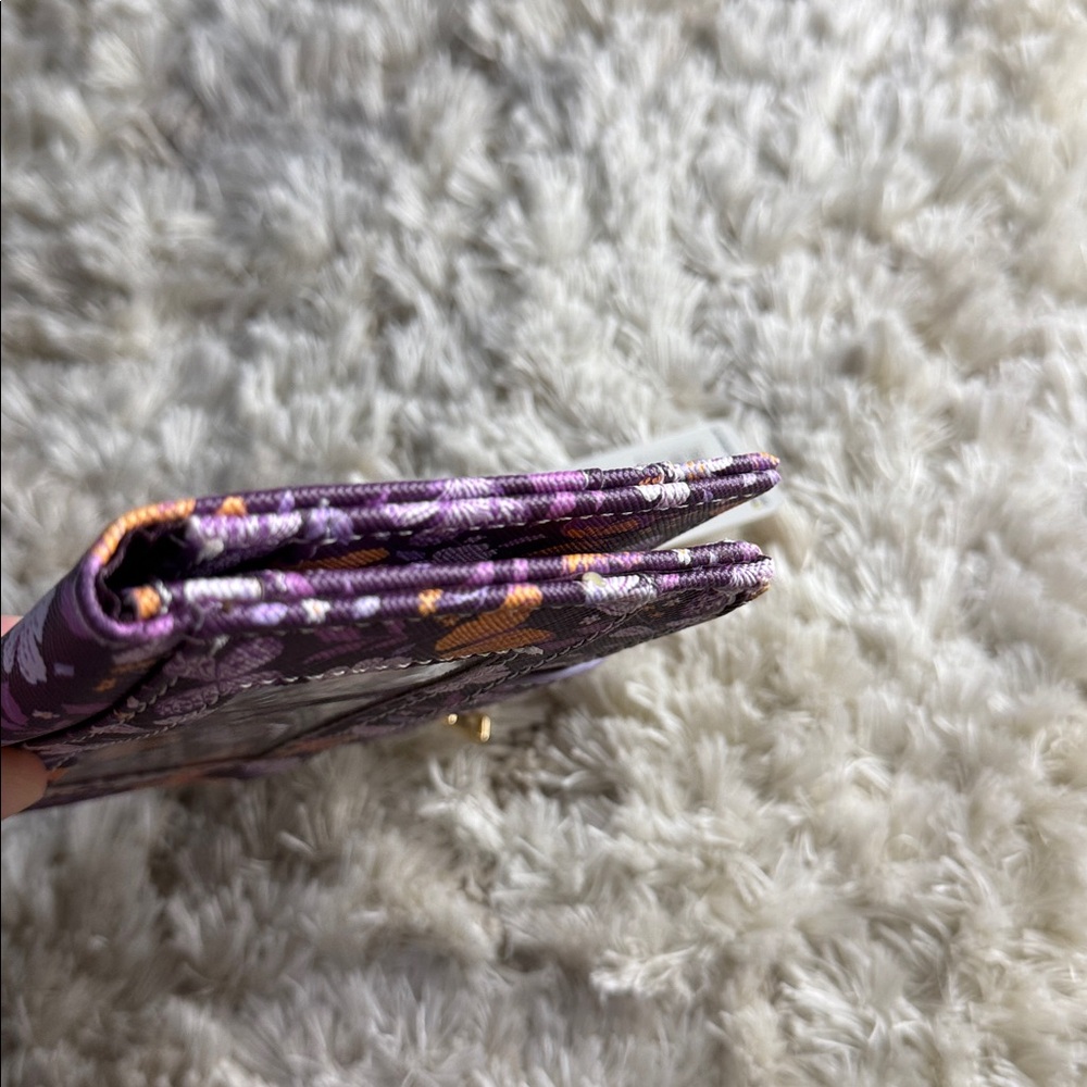 Floral Purple and Orange Butterfly Wallet - Picture 7 of 9
